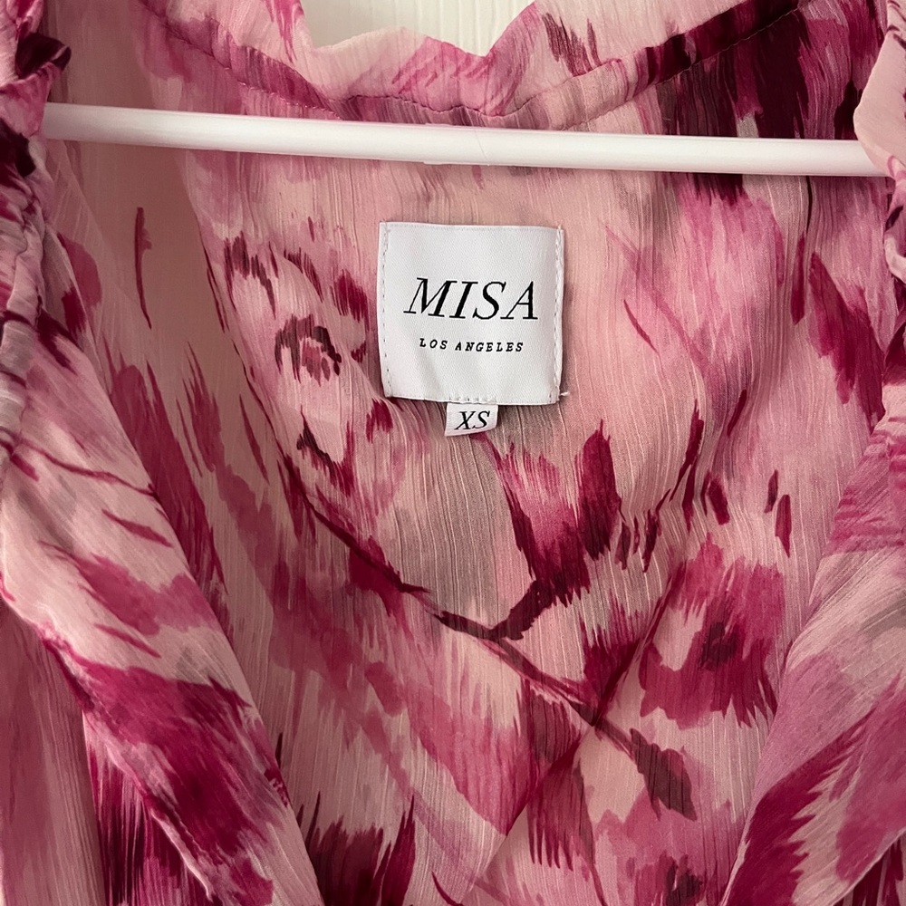 MISA Los Angeles Pink Maxi Dress